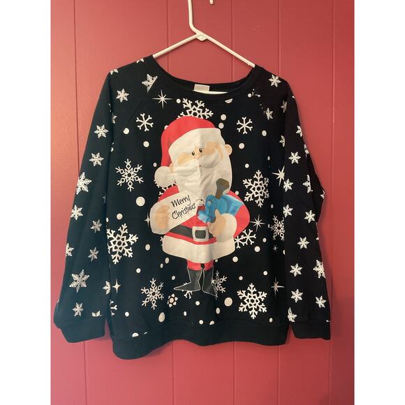 Santa Merry Christmas Sweatshirt Size XL - Picture 7 of 11